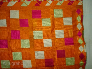 Phulkari From East(India)Punjab.India.One of the Rare Design Indian Phulkari(DSC04410 New).                       