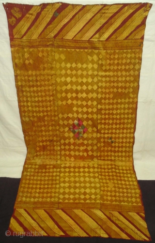 Phulkari From West(Pakistan)Punjab. India.known As Vari-Da-Bagh ,Very Rare influence of Different Design and different colour Nazar buti(DSC02439 New).               