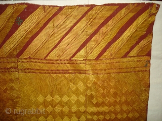 Phulkari From West(Pakistan)Punjab. India.known As Vari-Da-Bagh ,Very Rare influence of Different Design and different colour Nazar buti(DSC02439 New).               