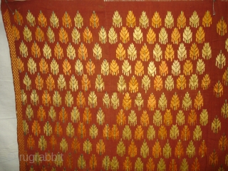 Phulkari From West(Pakistan)Punjab.India.known As Mughal Buti Design Bagh,very Rare influence of Different Buti Design Bagh(DSC06430 New).                 