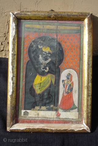 Miniature Painting Of Balarama From Kishangarh,Rajasthan,India.Circa 1900.Its size is 20cmX29cm.(DSC00107 New).                      