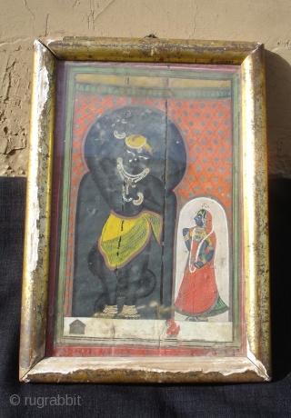 Miniature Painting Of Balarama From Kishangarh,Rajasthan,India.Circa 1900.Its size is 20cmX29cm.(DSC00107 New).                      