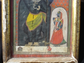 Miniature Painting Of Balarama From Kishangarh,Rajasthan,India.Circa 1900.Its size is 20cmX29cm.(DSC00107 New).                      