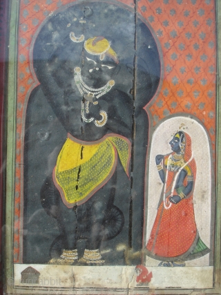 Miniature Painting Of Balarama From Kishangarh,Rajasthan,India.Circa 1900.Its size is 20cmX29cm.(DSC00107 New).                      