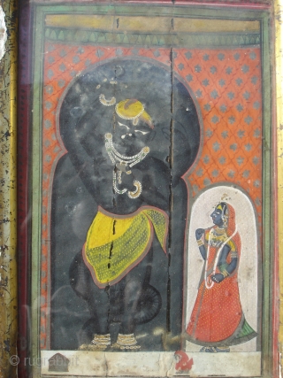 Miniature Painting Of Balarama From Kishangarh,Rajasthan,India.Circa 1900.Its size is 20cmX29cm.(DSC00107 New).                      