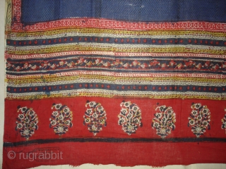 Wedding Saree(Khadi Cotton)From Gujarat India,Circa 1900.block-printed,mordant-dyed,Its size is 110cmx350cm(DSC00148 New).                       