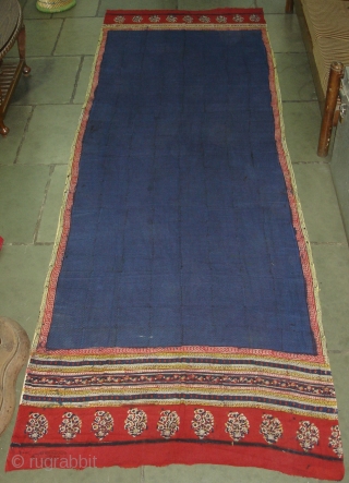 Wedding Saree(Khadi Cotton)From Gujarat India,Circa 1900.block-printed,mordant-dyed,Its size is 110cmx350cm(DSC00148 New).                       