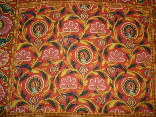 Manchester Print Pichwai Of Morakuti(Dancing Peacock)From Manchester England made for Indian Market. India.Roller Printed on Cotton.its size is 60cmX71cm(DSC00414 New).             