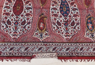 Kalamkari Double Sided (Front and Back same Design),From South India Made for Persian Market,Late 19th Early 20th Century.Hand spurn cotton,Natural Dyes.Its size is 135cmX235cm(20200710_144506).
         