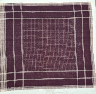 Telia Ikat Rumal or Dupatta,From Andhra Pradesh, South India. India.
Cotton warp And Weft Ikat.
Telia Rumal is a method for the oil treatment of yarn.
It originated from Chirala in Andhra Pradesh.

Circa 1850-1875

Its Size  ...