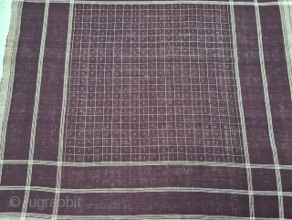 Telia Ikat Rumal or Dupatta,From Andhra Pradesh, South India. India.
Cotton warp And Weft Ikat.
Telia Rumal is a method for the oil treatment of yarn.
It originated from Chirala in Andhra Pradesh.

Circa 1850-1875

Its Size  ...