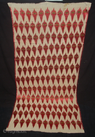 Phulkari From West Punjab.India.Known As KHANJAR THIRMA Bagh.Its size is 118cmX240cm.(DSC02705 New).                     