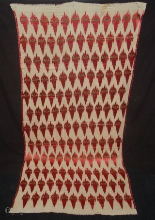 Phulkari From West Punjab.India.Known As KHANJAR THIRMA Bagh.Its size is 118cmX240cm.(DSC02705 New).                     