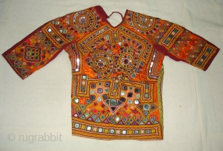 Ceremonial Womens Blouse(Kapada)FIne Rabari Embroidery From Kutch Gujarat, India.This were Traditionally used mainly Rabari Community of Kutch Gujarat India.C.1900(DSC05862 New).             