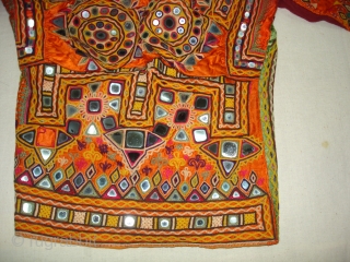 Ceremonial Womens Blouse(Kapada)FIne Rabari Embroidery From Kutch Gujarat, India.This were Traditionally used mainly Rabari Community of Kutch Gujarat India.C.1900(DSC05862 New).             