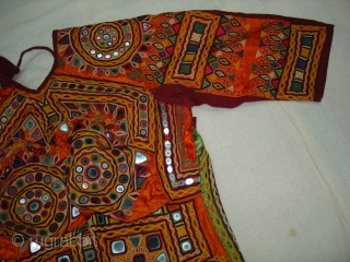 Ceremonial Womens Blouse(Kapada)FIne Rabari Embroidery From Kutch Gujarat, India.This were Traditionally used mainly Rabari Community of Kutch Gujarat India.C.1900(DSC05862 New).             