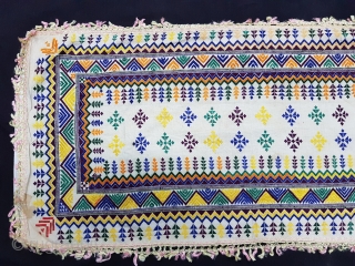 Pillow-Cover,Umarkot Sindh(Pakistan)India. Cotton with silk soof Embroidery. Its size is 40cmx80cm(20180627_140723 New).                     