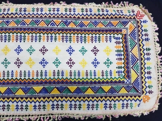 Pillow-Cover,Umarkot Sindh(Pakistan)India. Cotton with silk soof Embroidery. Its size is 40cmx80cm(20180627_140723 New).                     