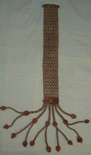 Tung The Camel Decoration Belt From Rajasthan, India.Made of cotton and in Vegetable Colours.Its size is 10cmx90cm(DSC05465 New).               
