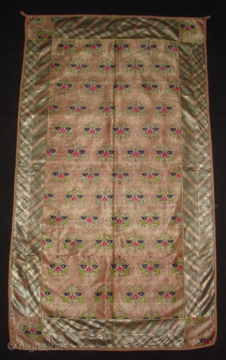 Zari (Real Zari) Brocade Tree design Wall Hanging from Jamnagar Gujarat, India. C.1900.Its size is 80cmX142cm (DSC05594 New).               