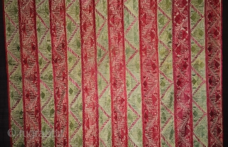 Thirma abstract Bagh-Phulkari From West(Pakistan)Punjab. India. Known As Wedding Thirma Bagh. Rare Influence of showing the flowers garden of Punjab. c.1900. Its size is 131cmX250cm(DSC07974).
        