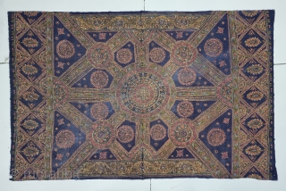 Rare Indigo Blue Rogan Art Shamiyana(Marquee)Hanging From Kutch Region of Gujarat India. Made for the  Ahir Herders Group in Kutch. 

Rogan Means Design Printed on with a mixture of thickened oil  ...