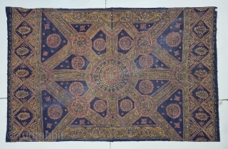 Rare Indigo Blue Rogan Art Shamiyana(Marquee)Hanging From Kutch Region of Gujarat India. Made for the  Ahir Herders Group in Kutch. 

Rogan Means Design Printed on with a mixture of thickened oil  ...