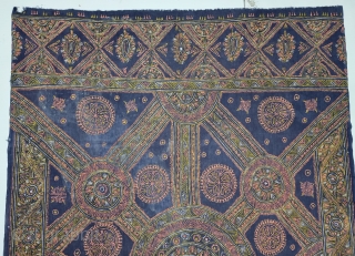 Rare Indigo Blue Rogan Art Shamiyana(Marquee)Hanging From Kutch Region of Gujarat India. Made for the  Ahir Herders Group in Kutch. 

Rogan Means Design Printed on with a mixture of thickened oil  ...