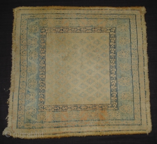 Carpet Sampler Probably from Agra,Utter Pradesh.India.Early 18th century.Its size is 60cmX60cm.About the Condition,its need cleaning.Very Rare Piece(DSC05490 New).               