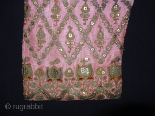 Ceremonial Woman's Trouser(Ejar)From Gujarat India.C.1900.Zari Embroidery on Gajji-Silk,This were traditionally used mainly by Vohra-Muslim family of Gujarat India(DSC02560 New).              