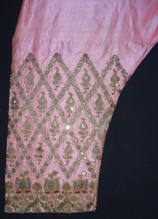 Ceremonial Woman's Trouser(Ejar)From Gujarat India.C.1900.Zari Embroidery on Gajji-Silk,This were traditionally used mainly by Vohra-Muslim family of Gujarat India(DSC02560 New).              