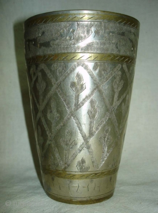 Brass Lassi(Butter Milk)Glass from North-west Frontier of Pakistan(DSC04887).                         