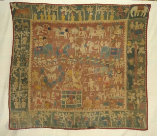 Kanduri shrine Applique Wall Hanging.It is Presented by both Hindu and Muslim Pilgrims as on offering on the grave of the Muslim Prince Sara Masoud. From Uttar Pradesh,India. Its size is 123cmx130cm(DSC04802  ...