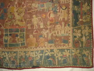 Kanduri shrine Applique Wall Hanging.It is Presented by both Hindu and Muslim Pilgrims as on offering on the grave of the Muslim Prince Sara Masoud. From Uttar Pradesh,India. Its size is 123cmx130cm(DSC04802  ...