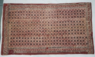 Saudagiri Double-Sided Block Print Quilt,Very Famous Saudagiri Trade Textiles of Gujarat, Block Printed On Cotton Khadi From Kutch Gujarat, India.C.1900.Its size is 132cmX235cm(104244).
          