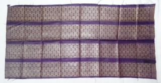 Zari (Real Zari) Brocade Khinkhab Sampler from Jamnagar Gujarat, India. Beautiful and oldest Buta Design work. C.1900.Its size is 35cmX70cm(DSC06746).
             