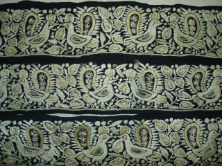 Parsee Lace Border From Surat Gujarat India.This kind of Lace Border were embroidered by Chinese artisans in the town of Surat in Gujarat for the Parsee women of that region.The Parsee's are  ...