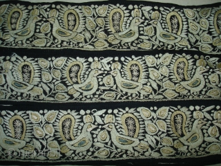 Parsee Lace Border From Surat Gujarat India.This kind of Lace Border were embroidered by Chinese artisans in the town of Surat in Gujarat for the Parsee women of that region.The Parsee's are  ...