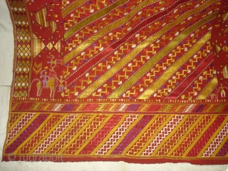 Phulkari From East(Punjab) India.Known Sarpallu Phulkari. Very rare influence of showing Ducks both sides(DSC02714 New).
                  