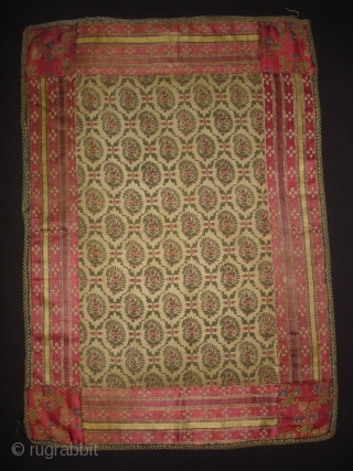 Deccani Block Print Wall Hanging,From Andhra Pradesh, India. Block Print On Khadi Cotton,Vegetable Colours.c.1900. Its size is 40cmX56cm(DSC06003 New).              