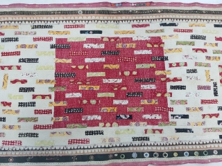 Quilt Embroidered and Printed Patch work,From Dwaraka Region of Saurashtra Gujarat. India.very fine quilted and Patch work.Rare kind of Piece.Its size is 70cmX140cm(160108).
          