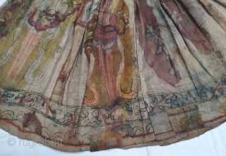 Ritualistic robe, probably  Ladakh, India. 20th century. 
The robe was probably worn on religious festivities by a holy monk. It is hand painted with images of Bodhisattvas such as Avalokitesvara the  ...
