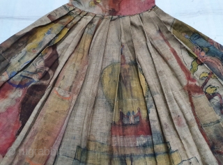 Ritualistic robe, probably  Ladakh, India. 20th century. 
The robe was probably worn on religious festivities by a holy monk. It is hand painted with images of Bodhisattvas such as Avalokitesvara the  ...