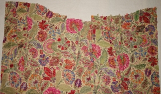 Deccani Shawl Fragment of Kani Jamawar, From Deccan-Hyderabad,South-India, India.Shwoing the Finest Floral Design. c.1750-1800. Its Size is 64cmx65cm(DSC08117).               