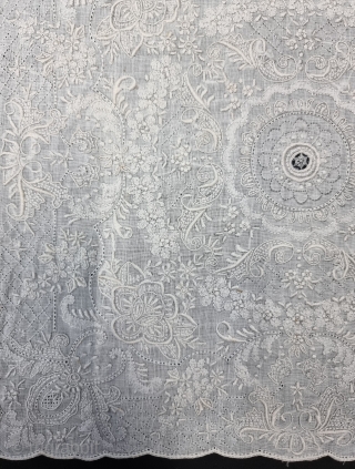 A Very Rare Chikankari Embroidery Rumal On the Cotton From Lucknow India.
Chikankari became popular with the Mughals and may have originated in Bengal. There are several legends describing its association with Lucknow,  ...
