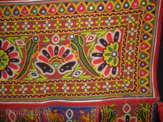 Mochi Aari Embroidery Toran From Kutch Gujarat,India.Belongs to Bhanushali Group of Kutch.Its Size is 48cmX103cm.C.1900(DSC04853 New).                 