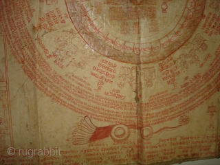 Tantrik Path or Devi Path,From Gujarat India.Inscribed all over with Yantra and Mantras,these works were painted entirely by the Tantriks priests(Sadhakas)for the personal worship and for attaining spiritual powers(Siddhis),Made on Paper,Condition is  ...