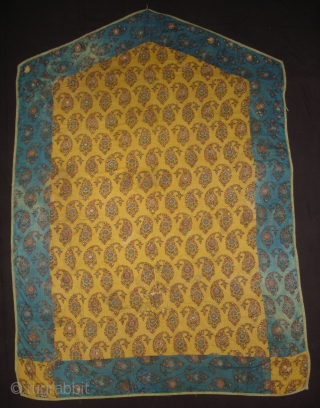 Block Print Temple Hanging,Fine Block Print on cotton from Lahore,Pakistan, undivided India.C.1900. Used in Small Private Shrines as a Divalgiri. Its size is 120cmX170cm(DSC06020 New).        