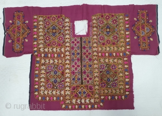 Mochi Embroidered Dress-Front(Patti)from Sindh Region of undivided India. India.Silk Embroidery on Silk,C.1900.Belongs to Meghwar group of tharparkar Sindh Region. Mochi embroideries were done by the cobblers (Mochi community)of Sindh Region. 
Its size  ...