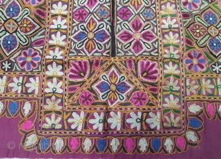 Mochi Embroidered Dress-Front(Patti)from Sindh Region of undivided India. India.Silk Embroidery on Silk,C.1900.Belongs to Meghwar group of tharparkar Sindh Region. Mochi embroideries were done by the cobblers (Mochi community)of Sindh Region. 
Its size  ...